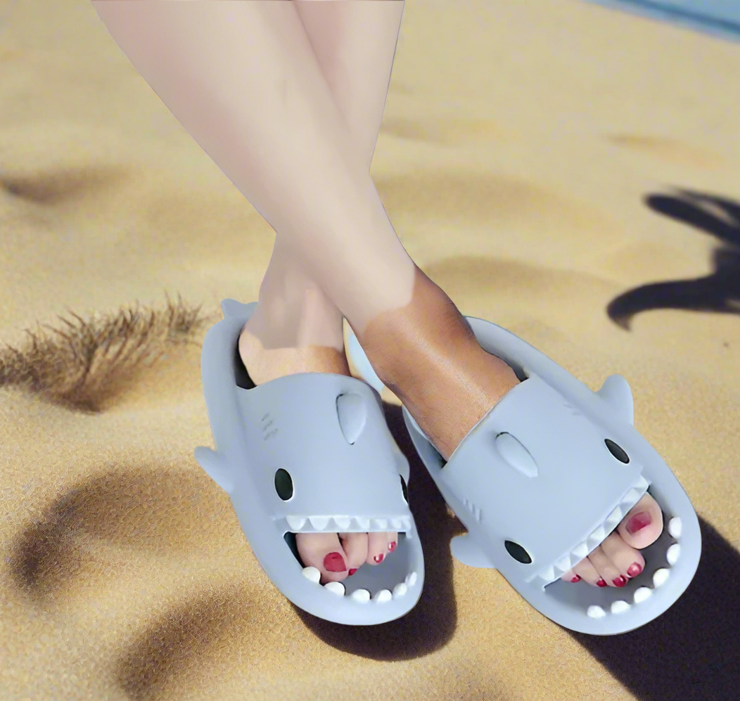🦈 Shark Summer Slippers | Ultra-Soft Comfort with Non-Slip Grip & Elevated Sole - FitZone360