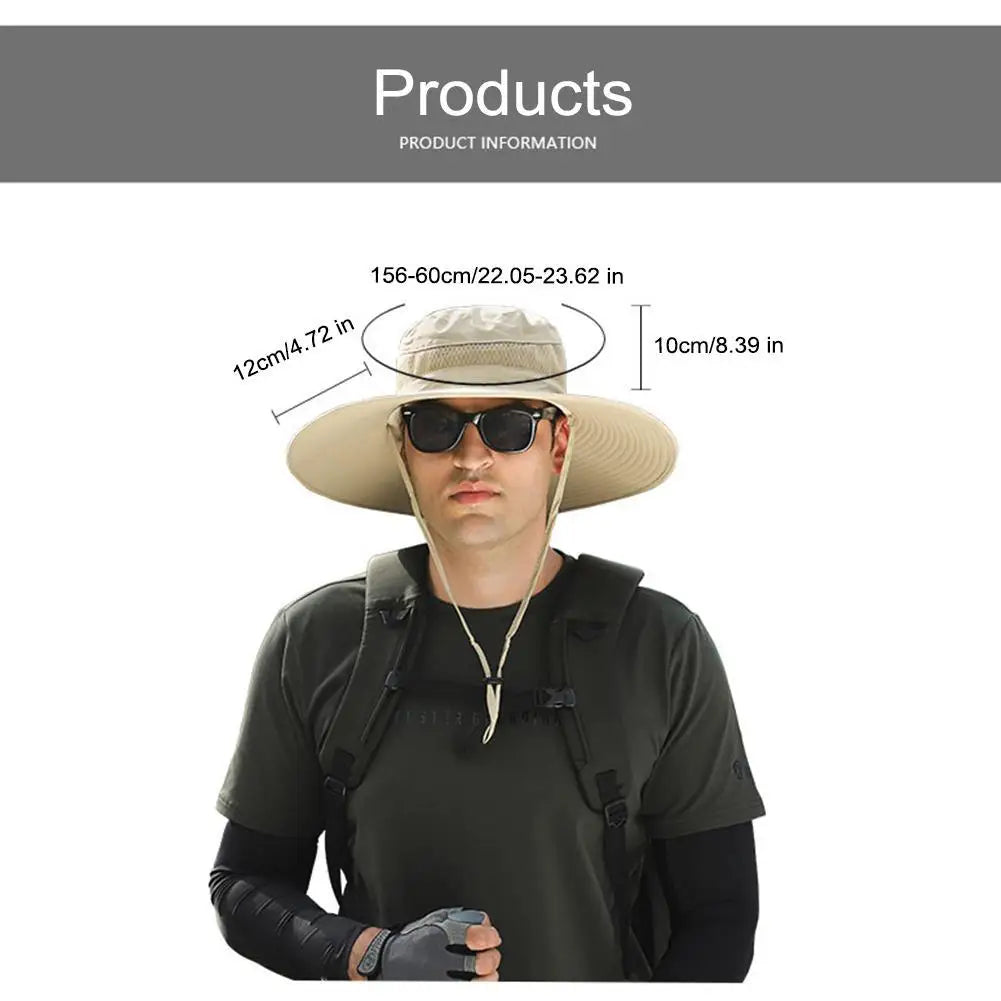 Solar Fan Hat for Camping, Fishing & Hiking | UV Protection Cap - FitZone360