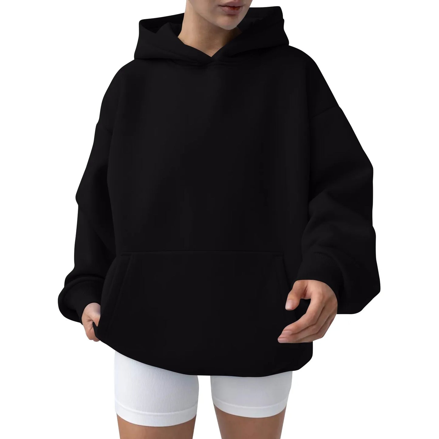Trendy Solid Color Sports Hoodies | Fleece Sweatshirts for Men & Women | Couple Pullover for Spring & Autumn - FitZone360