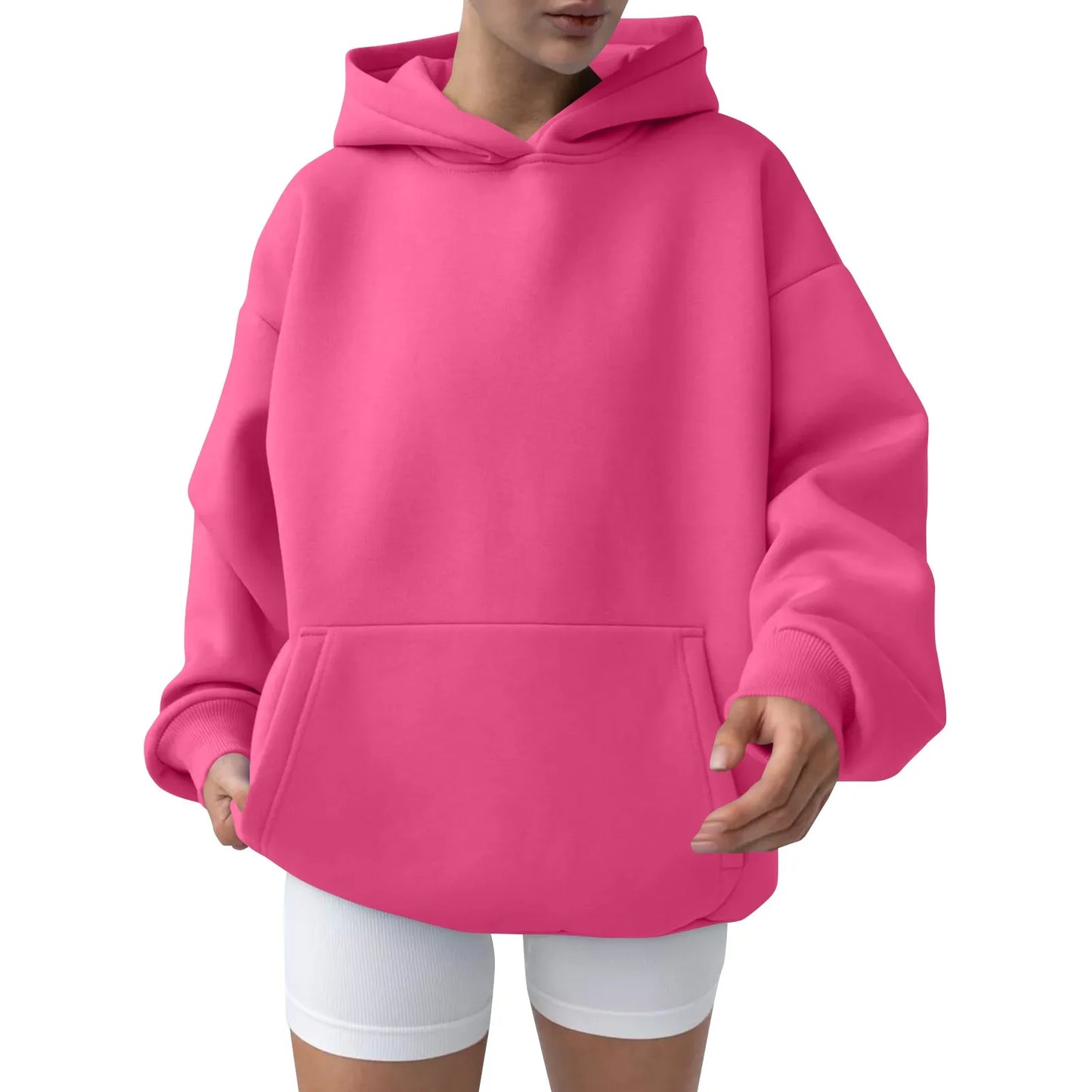 Trendy Solid Color Sports Hoodies | Fleece Sweatshirts for Men & Women | Couple Pullover for Spring & Autumn - FitZone360