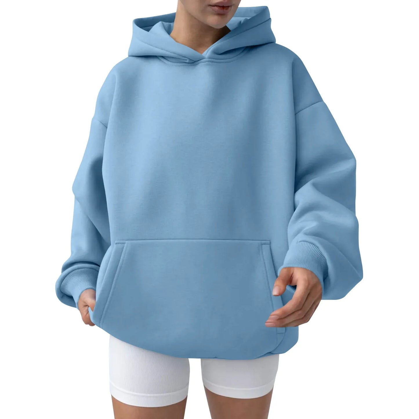 Trendy Solid Color Sports Hoodies | Fleece Sweatshirts for Men & Women | Couple Pullover for Spring & Autumn - FitZone360