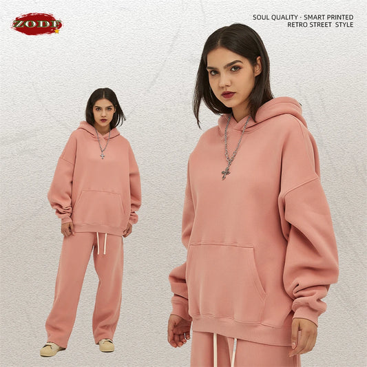 Fleece Hooded Sweatshirt | Unisex Oversized Winter Hoodie Pullover - FitZone360