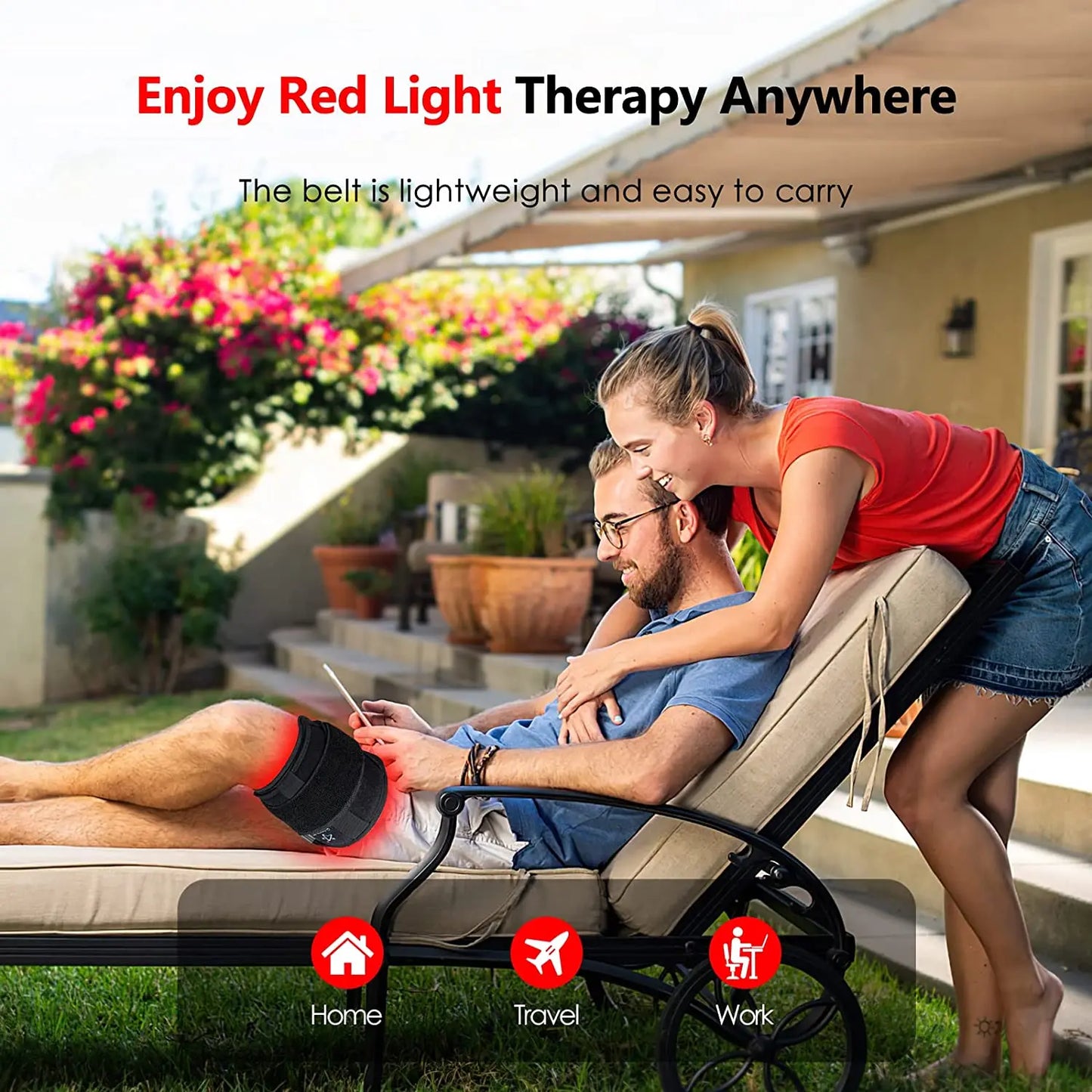 Red Light Therapy Belt | Discomfort Relief & Muscle Recovery Device - FitZone360