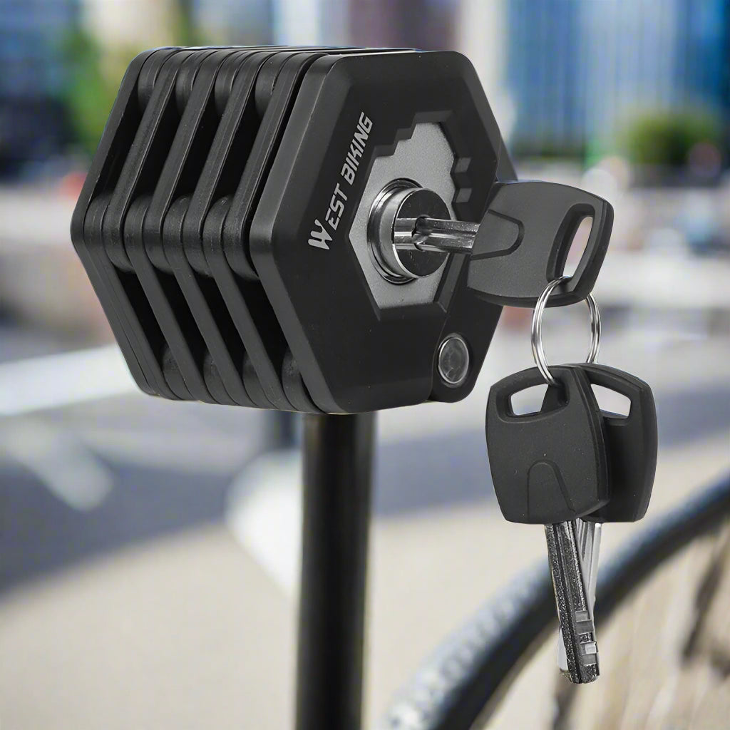 Ultimate Lock | Mountain Bicycle Electric Bike Anti-Theft Folding Chain Key Lock - FitZone360