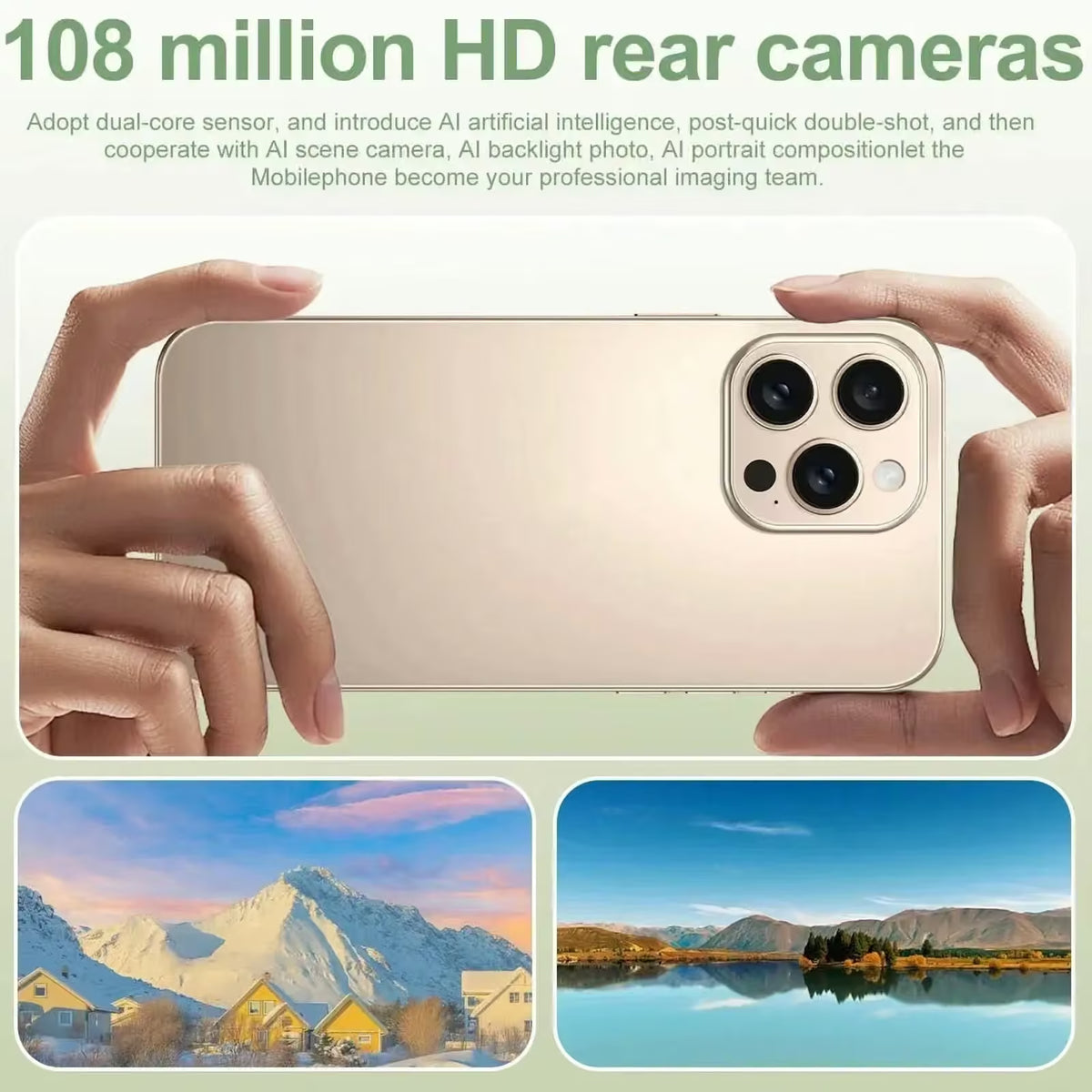 16 Pro Max 7.3" HD 5G Smartphone | Android Dual SIM, 8000mAh Battery, Unlocked