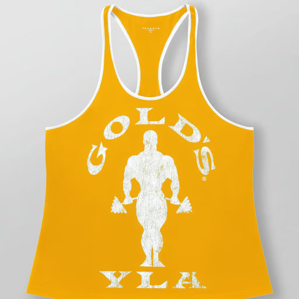 Gold’s Gym Men’s Bodybuilding Stringer Vest Top – Classic Gym Tank