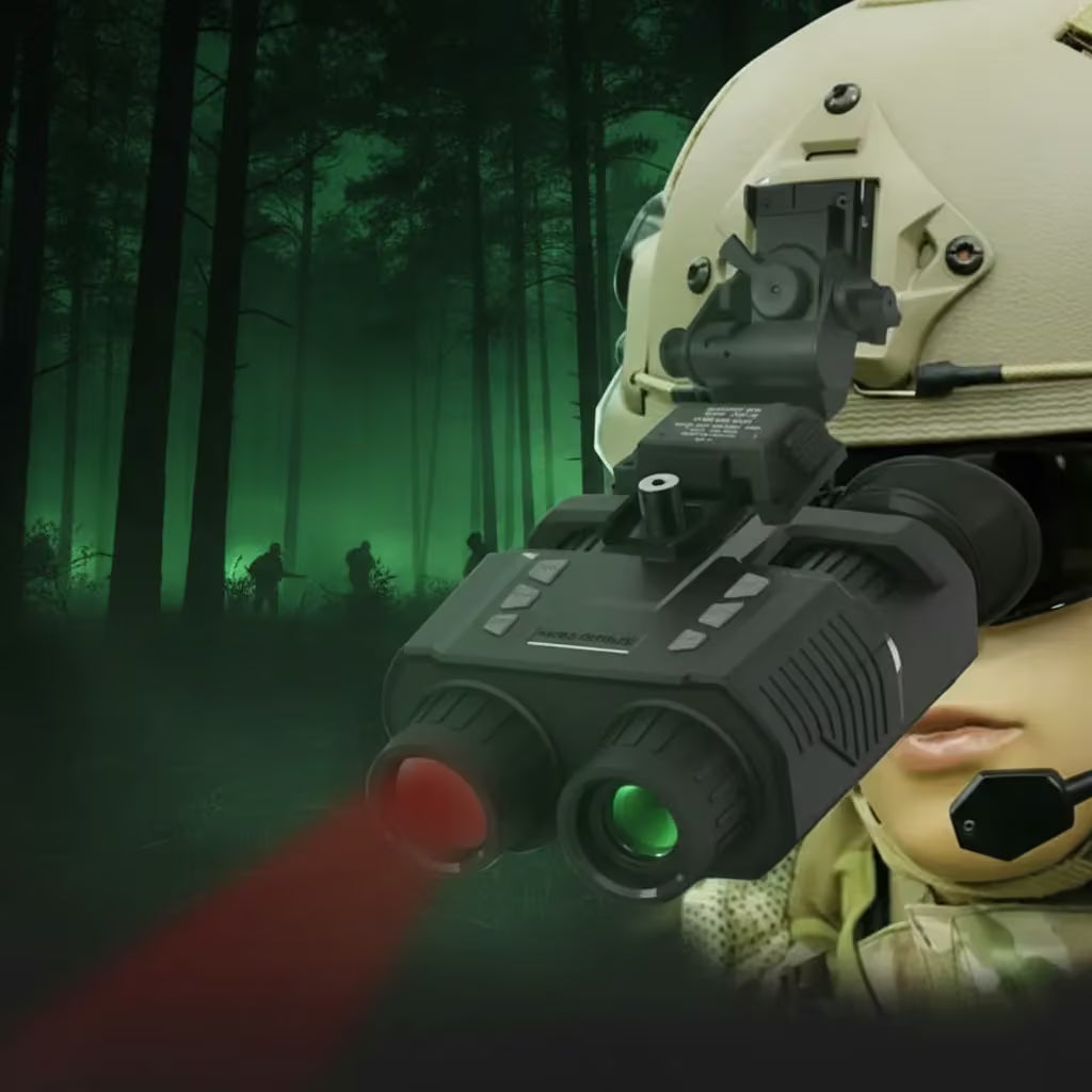 NV8160 1080P Digital Infrared Night Vision Binoculars with Helmet Mount