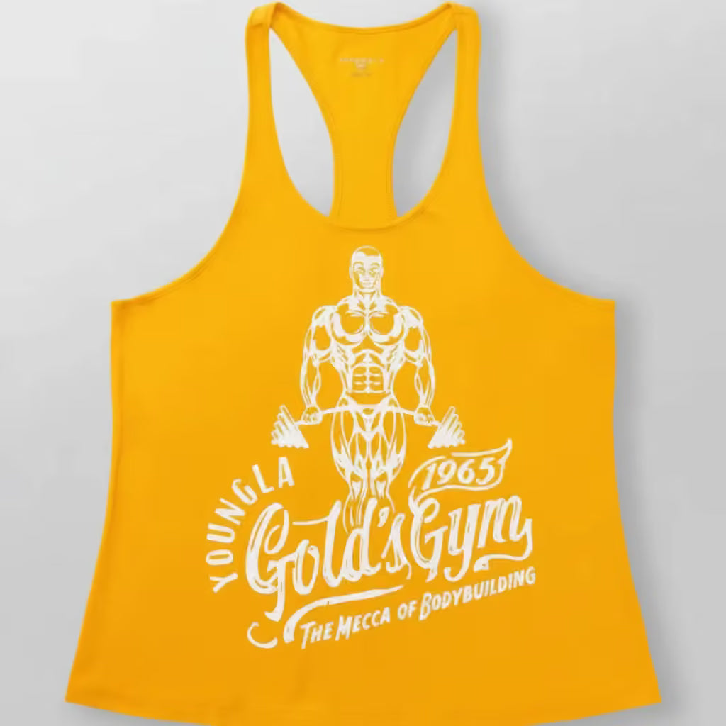 Gold’s Gym Men’s Bodybuilding Stringer Vest Top – Classic Gym Tank