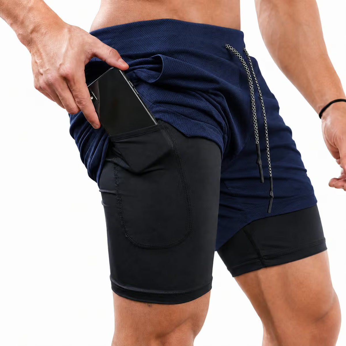 Men’s 2-in-1 Training Shorts with Compression Liner | Gym, Running & Fitness Shorts