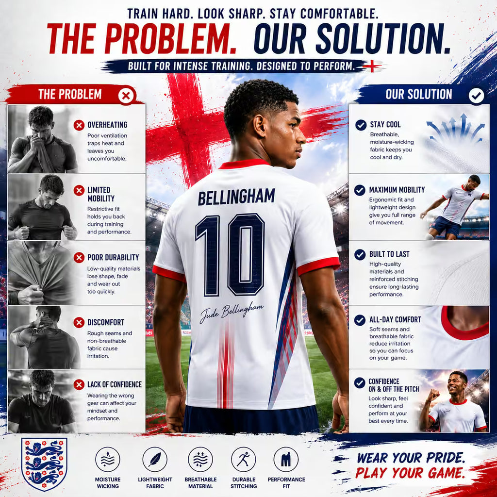 2026 England-Inspired Football Fan Shirt