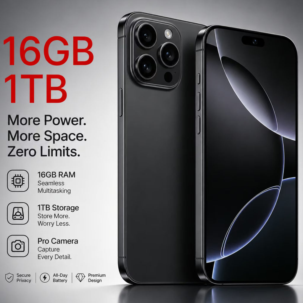 16 Pro Max 7.3" HD 5G Smartphone | Android Dual SIM, 8000mAh Battery, Unlocked