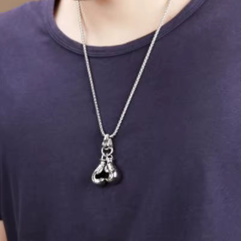 Vintage Boxing Gloves | Titanium Gold Plated Necklace