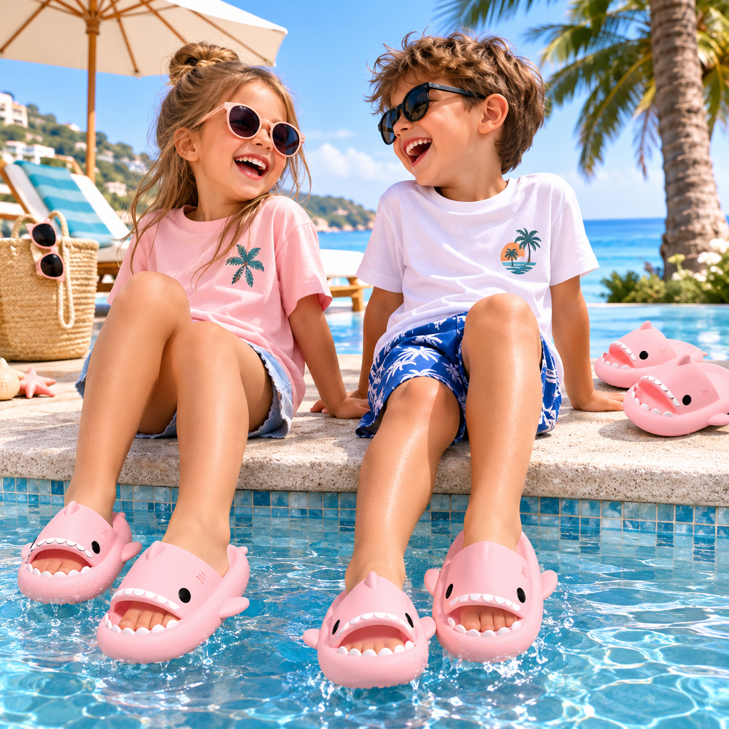 🦈 Shark Summer Slippers | Ultra-Soft Comfort with Non-Slip Grip & Elevated Sole