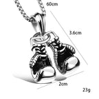 Vintage Boxing Gloves | Titanium Gold Plated Necklace - FitZone360