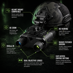 NV8160 1080P Digital Infrared Night Vision Binoculars with Helmet Mount