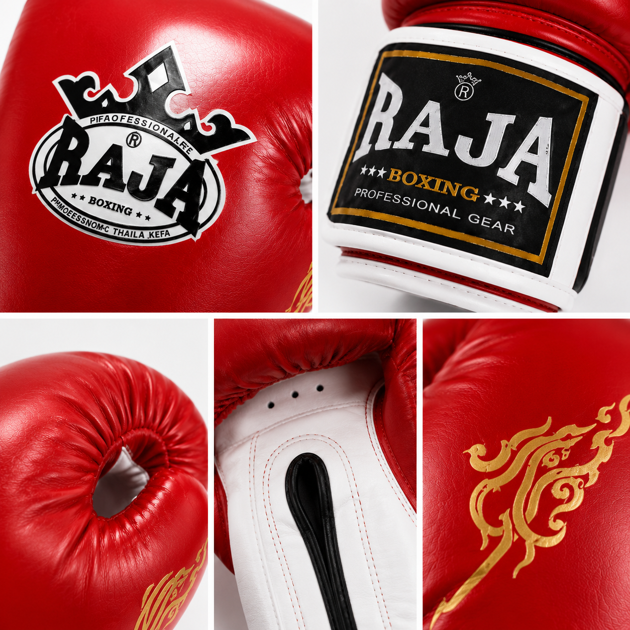 RAJA Professional Boxing Gloves – Muay Thai, Boxing, MMA & Dutch K1 Kickboxing Training Gloves