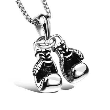 Vintage Boxing Gloves | Titanium Gold Plated Necklace