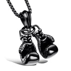 Vintage Boxing Gloves | Titanium Gold Plated Necklace - FitZone360