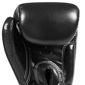 Pair of black boxing gloves on a white background