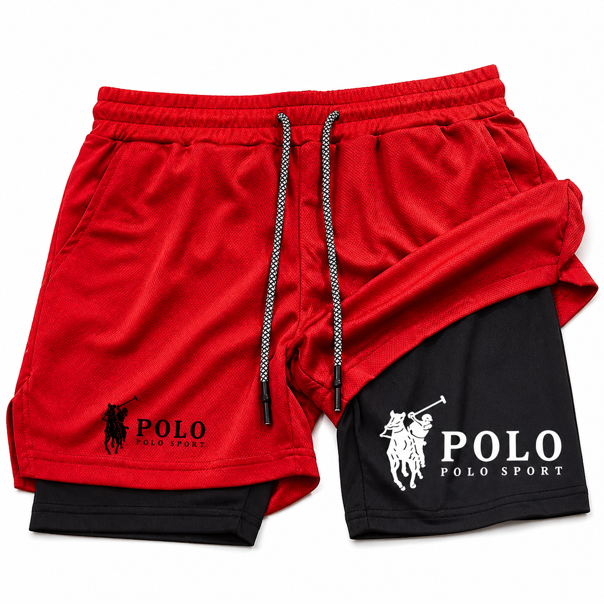 POLO Double Layer 2-in-1 Fitness Shorts - FitZone360