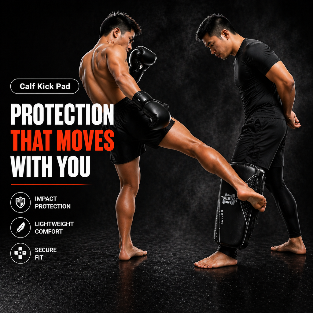 1 (One) Coaches Calf Low Kick Pad | Muay Thai MMA Kickboxing Training Gear - FitZone360