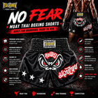 No Fear Muay Thai MMA Shorts | Boxing, Kickboxing & Fight Training - FitZone360