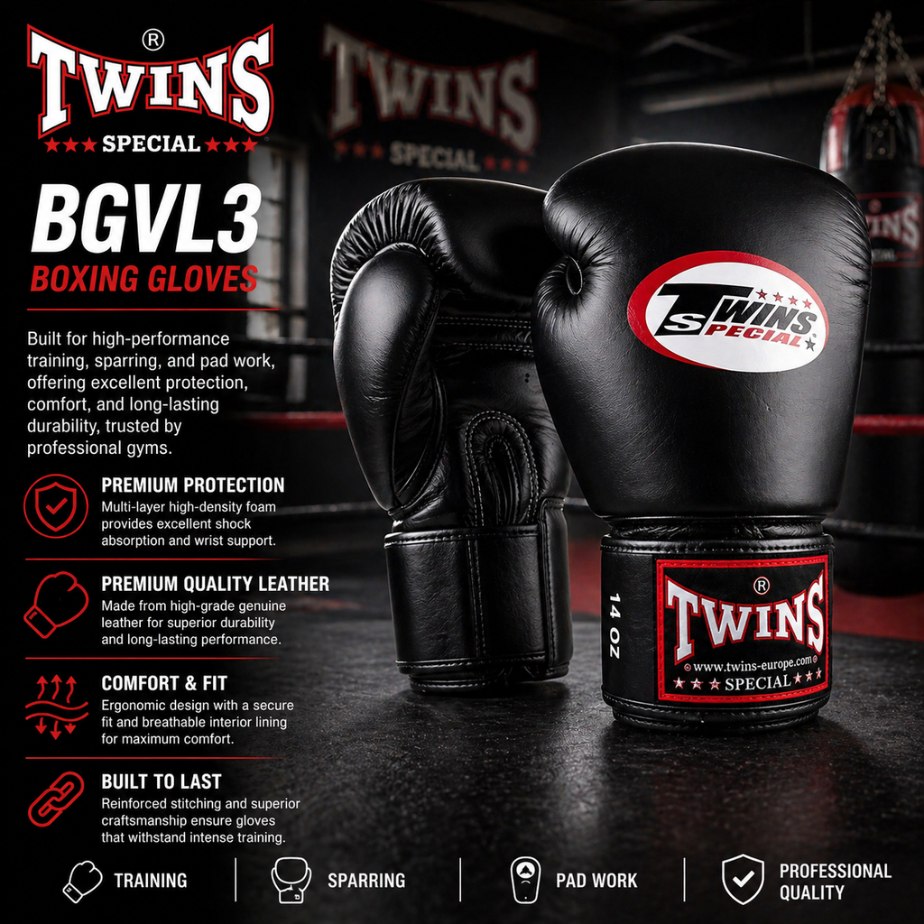 Twins Special Boxing Gloves | Professional Training & Sparring Gloves | BGVL3 - FitZone360