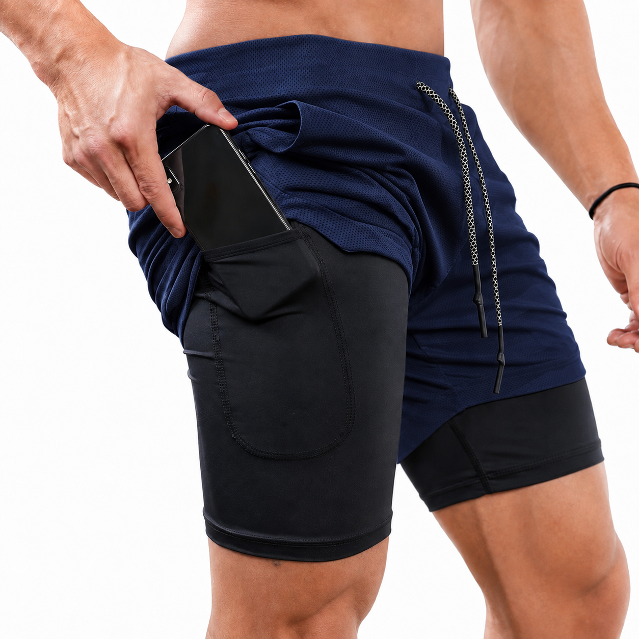 Men’s 2-in-1 Training Shorts with Compression Liner | Gym, Running & Fitness Shorts