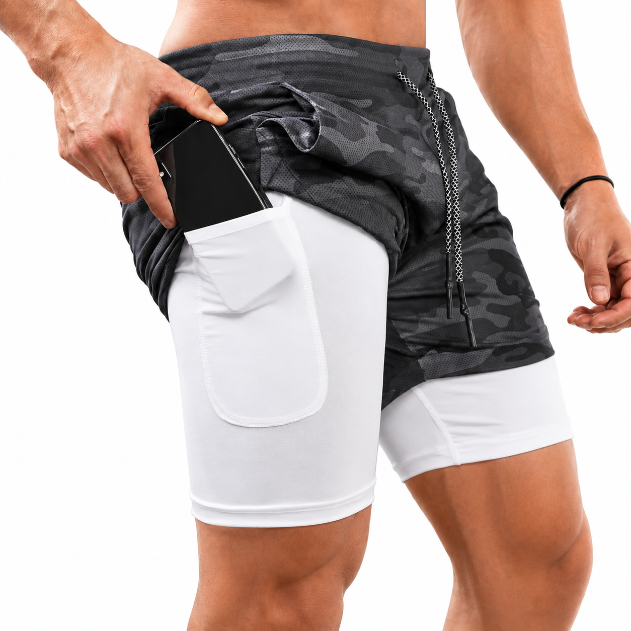 Men’s 2-in-1 Training Shorts with Compression Liner | Gym, Running & Fitness Shorts