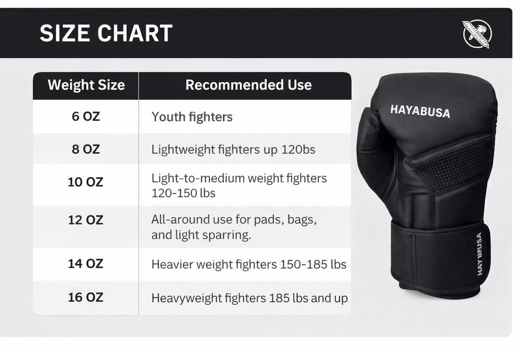 HAYABUSA Classic Matte Black Boxing Gloves - FitZone360