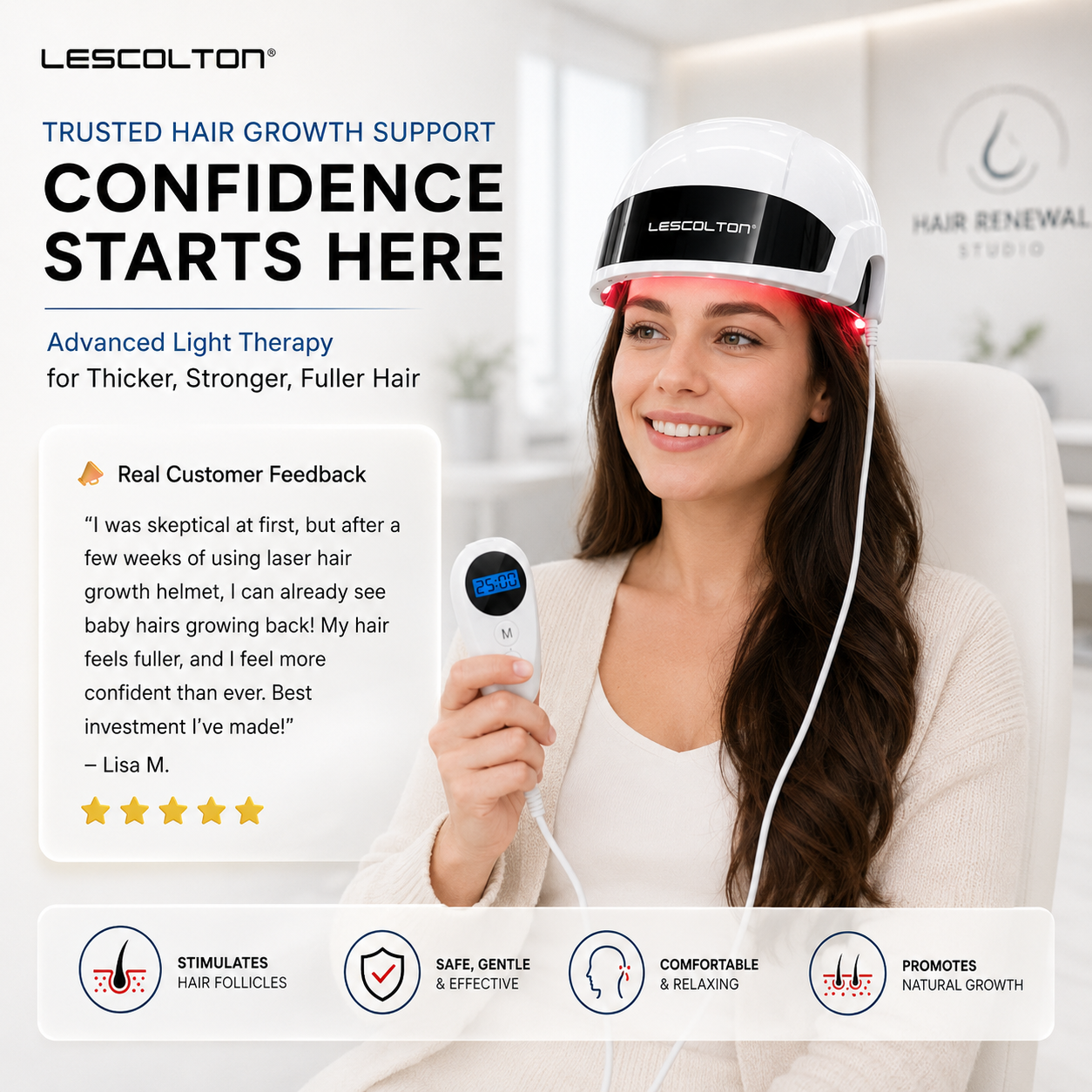 Re-Hair Growth Helmet | FDA-Cleared LLLT Therapy