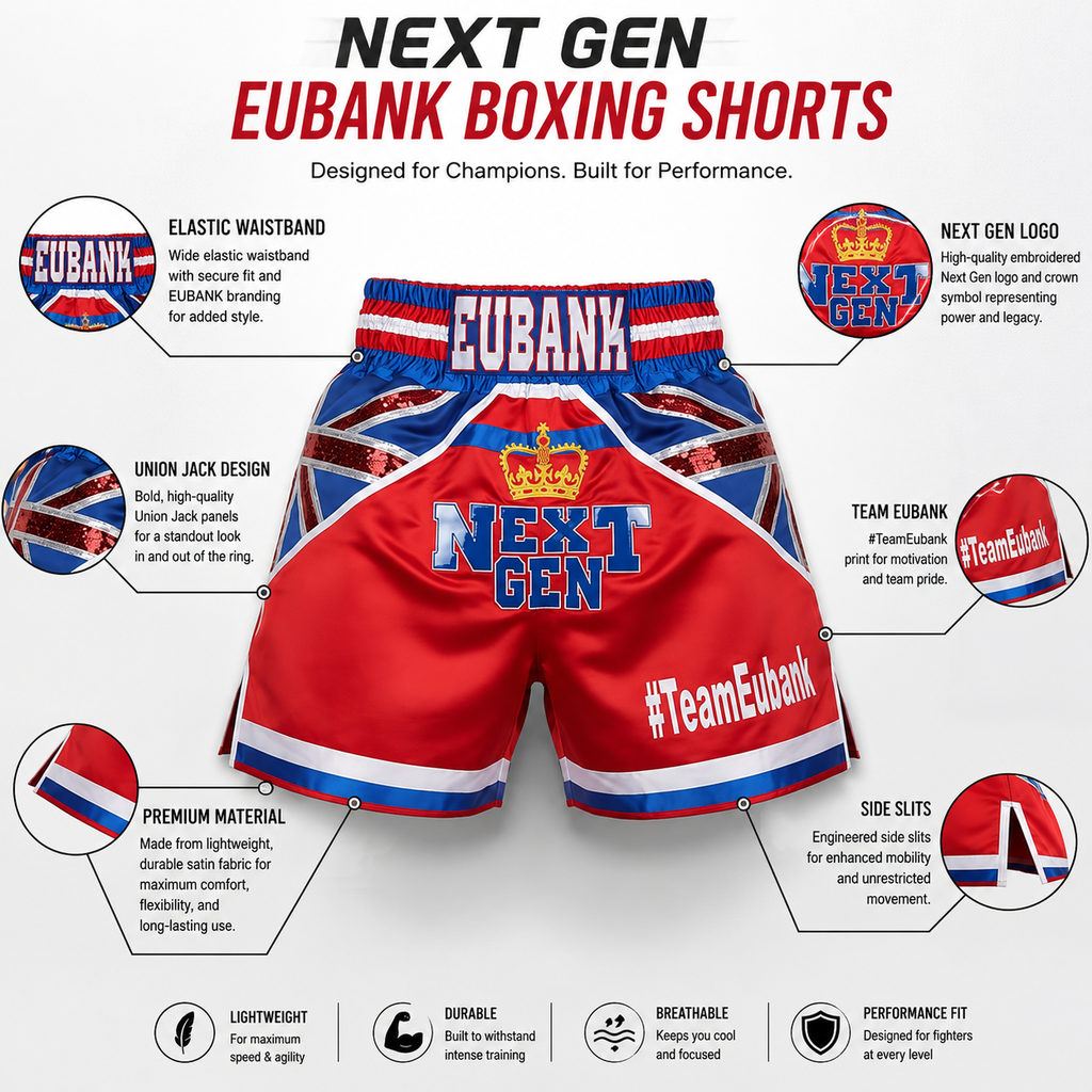 Frank Bruno & Team Eubank Inspired Boxing Shorts | British Legacy Fight Edition
