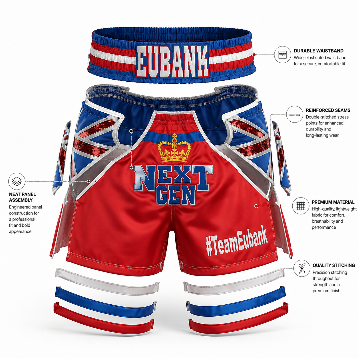 Frank Bruno & Team Eubank Inspired Boxing Shorts | British Legacy Fight Edition