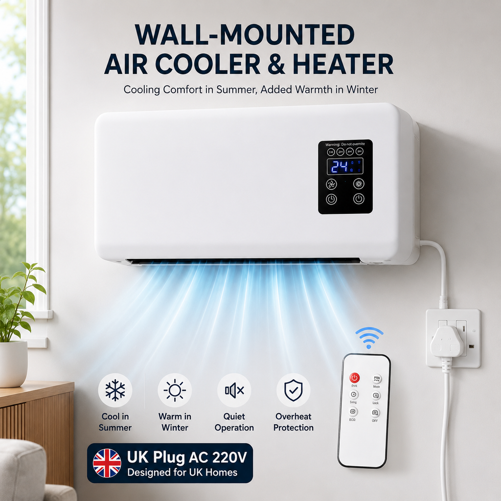 Wall-Mounted Air Cooler | Air Conditioner-Cooling Fan with Remote Control