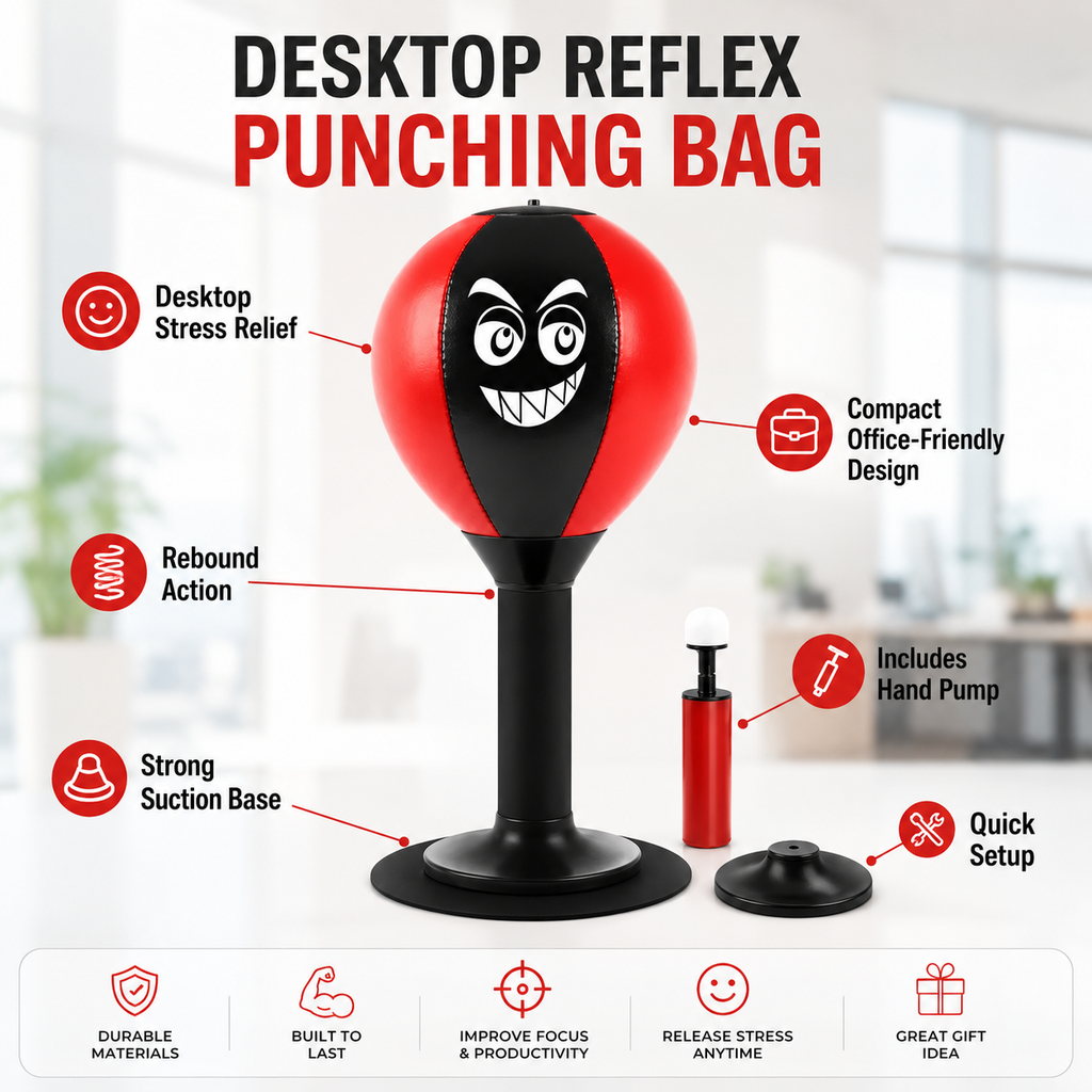 Desktop Boxing Speed Ball Punching Bag Stress Buster