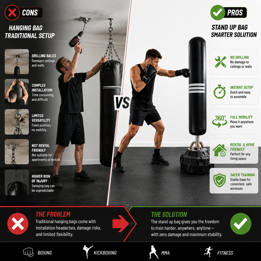 HEAVY-DUTY | Freestanding Punch Bag | Ideal for Adults, Boxers & Martial Artists
