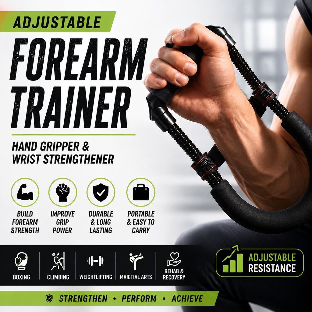 Adjustable Forearm Trainer & Hand Gripper