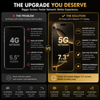 16 Pro Max 7.3" HD 5G Smartphone | Android Dual SIM, 8000mAh Battery, Unlocked