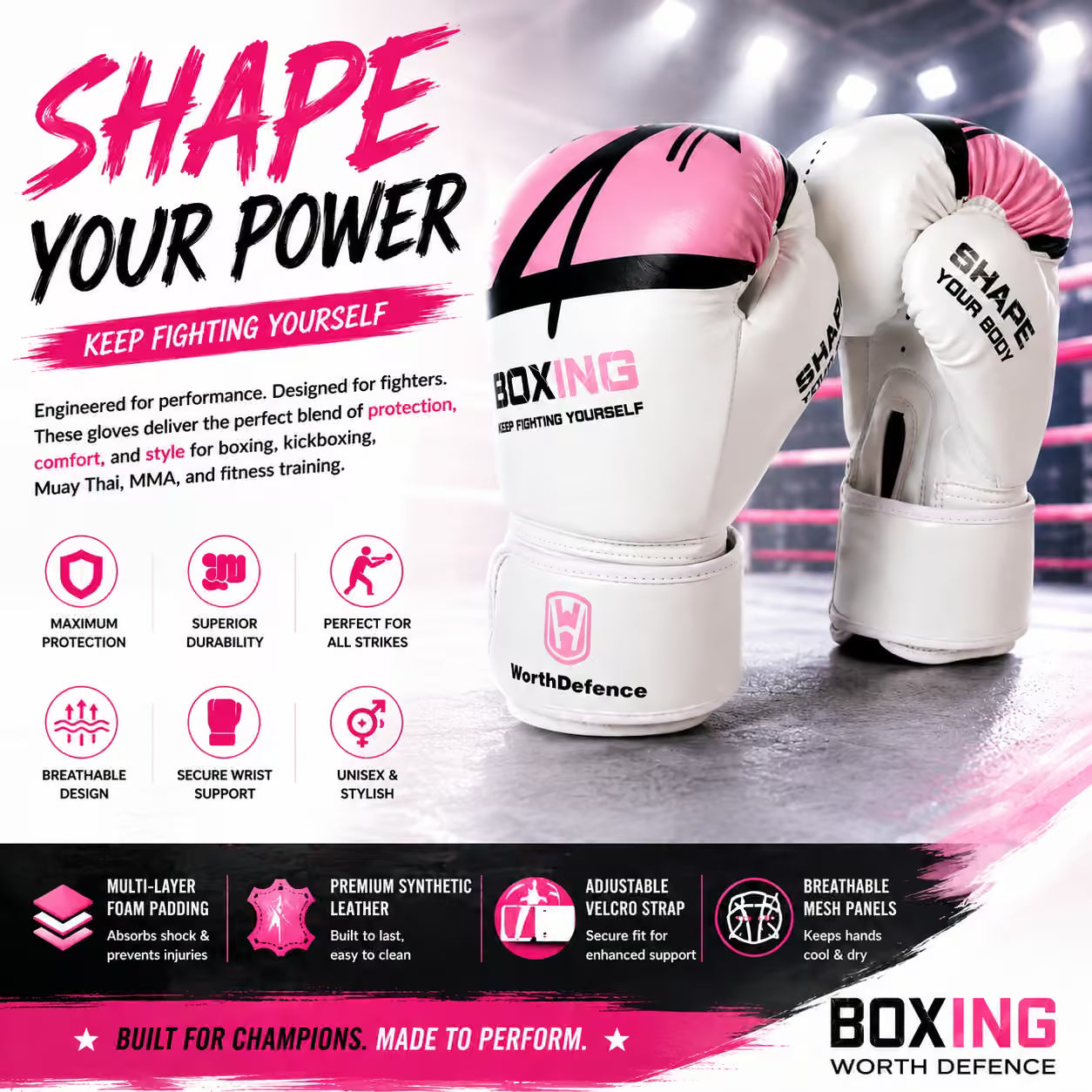 Boxing Gloves | Durable, Protective & Comfortable for All Levels