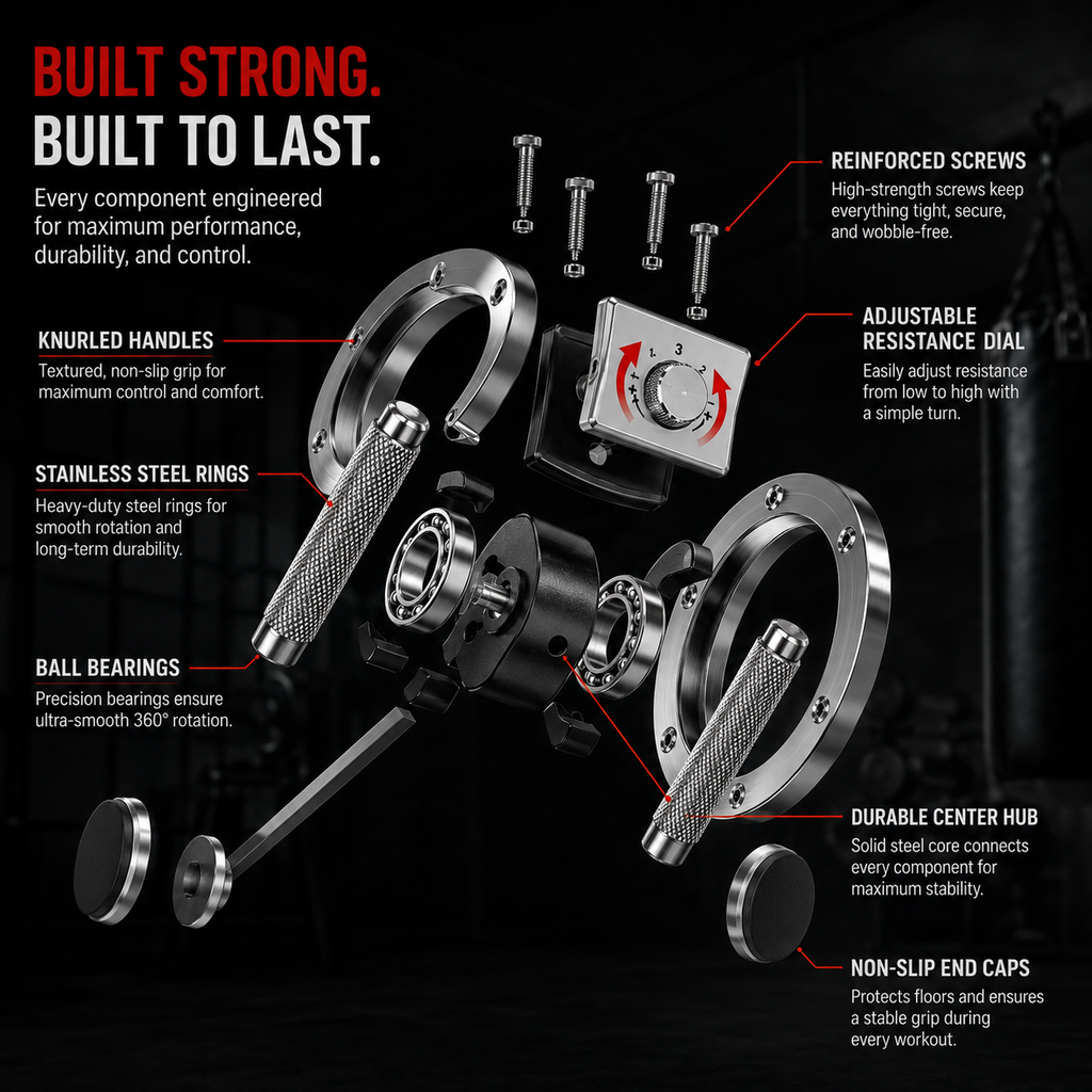 Adjustable Resistance Boxing Forearm & Grip Trainer