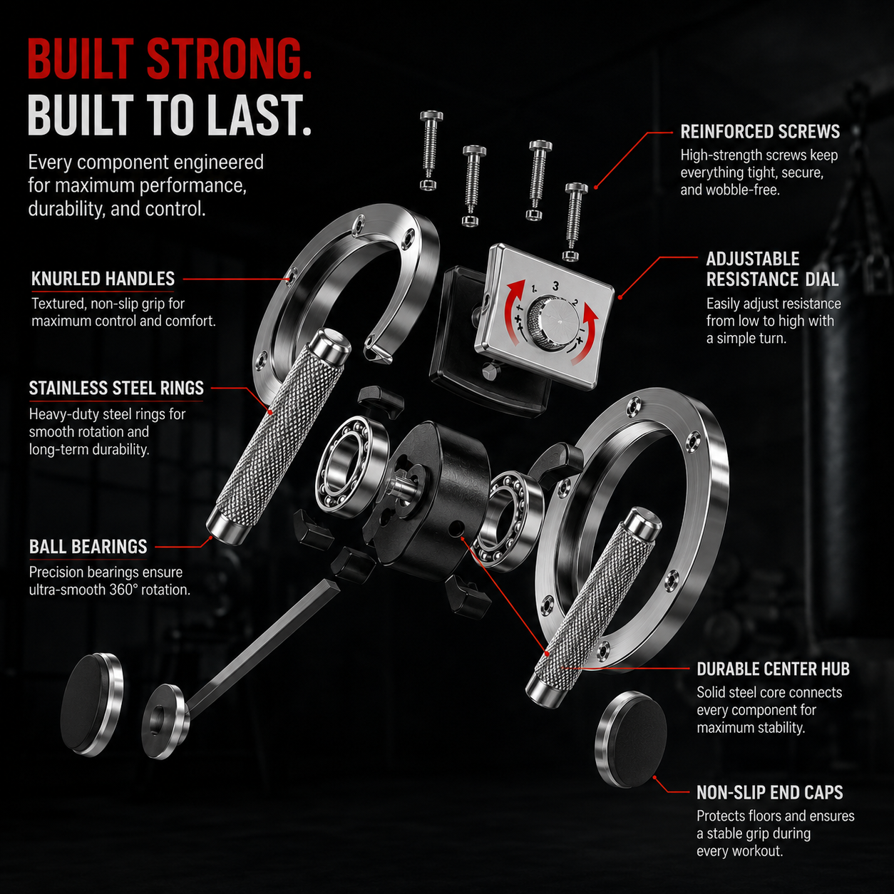 Adjustable Resistance Boxing Forearm & Grip Trainer