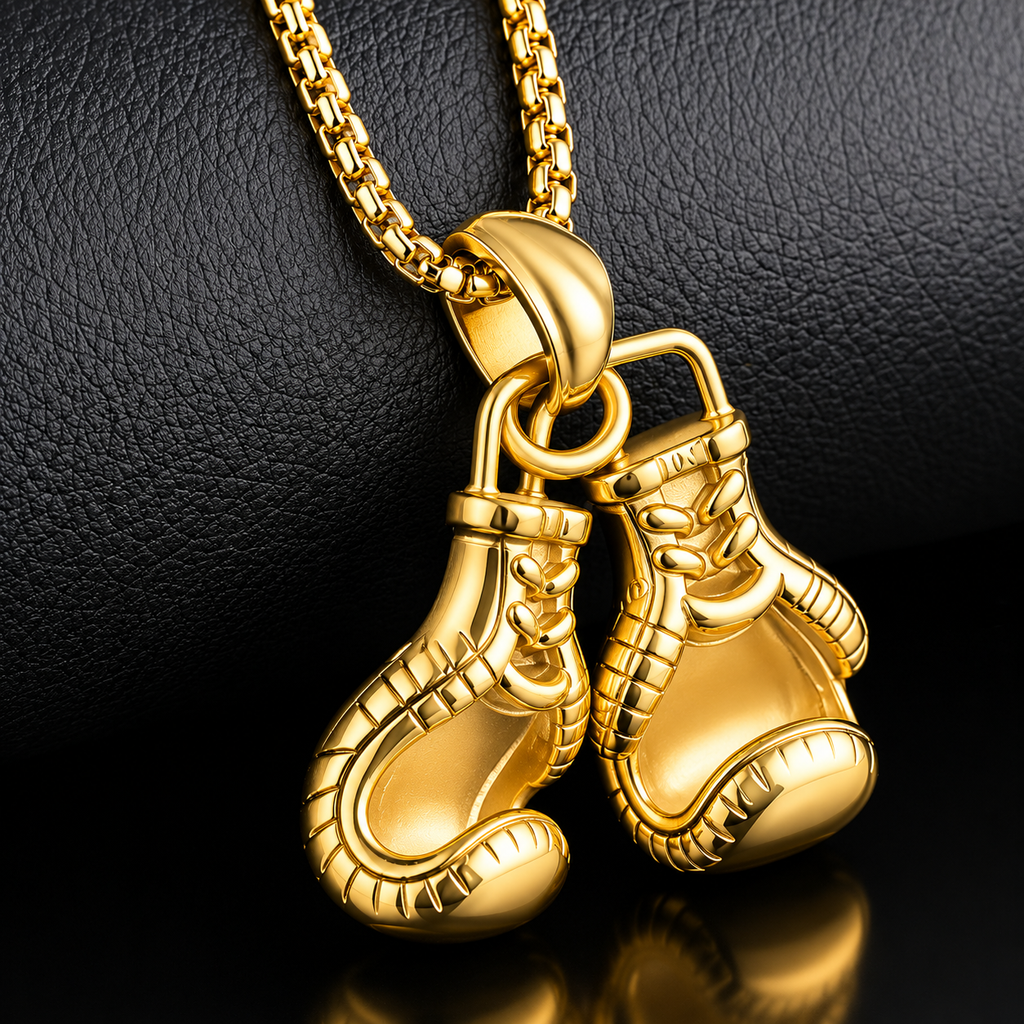 Vintage Boxing Chain Gold Plated Necklace - FitZone360