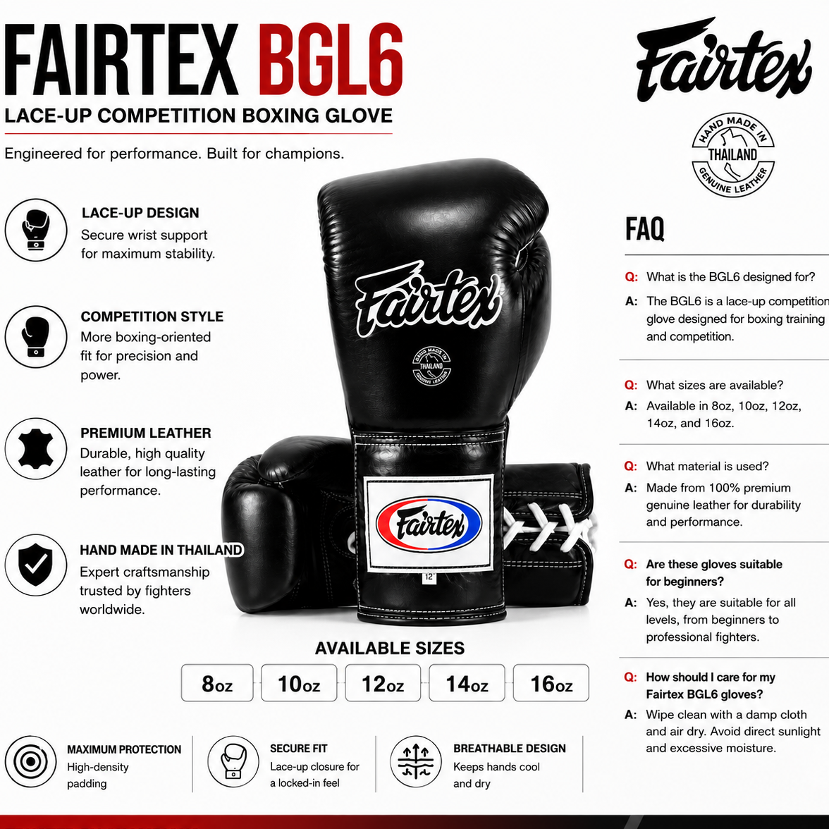 Fairtex Muay Thai Boxing Gloves | Pro Gloves K1 Boxing