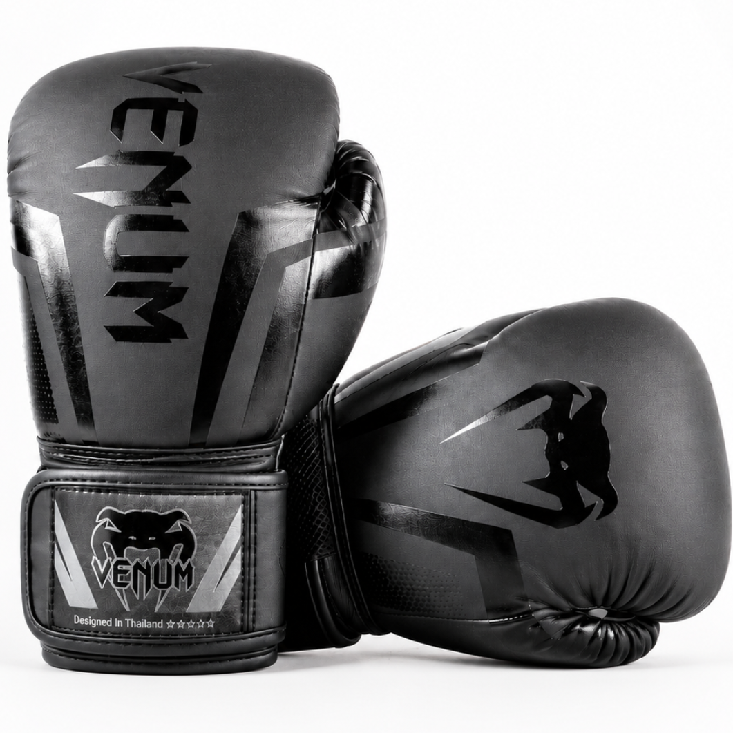 Pair of Venum boxing gloves on a white background