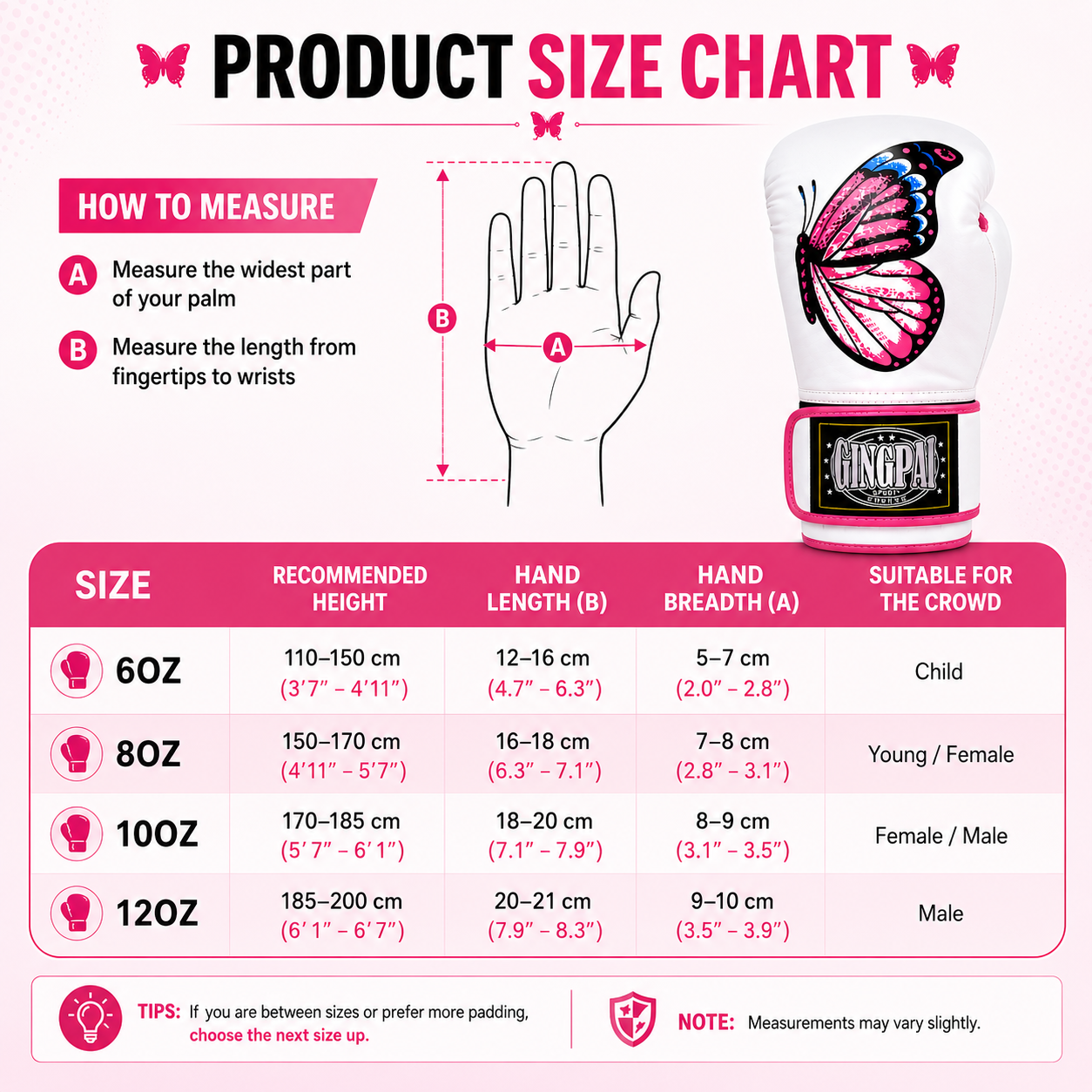 Beautiful Pink & White Butterfly Boxing Gloves | Best Quality-Premium Muay Thai, Kickboxing Gloves - FitZone360