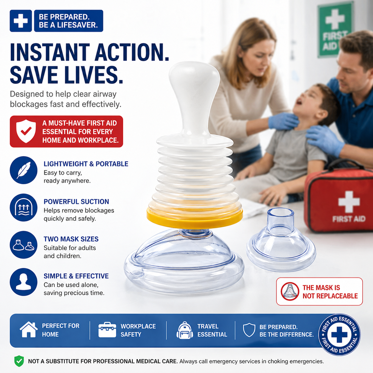 LifeVac First Aid | Emergency Choking Rescue Device for Adults and Children - FitZone360