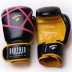 Pair of black and yellow boxing gloves with 'Another Boxer' branding on a white background