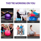 PVC Yoga & Exercise Ball | Anti-Burst Balance Ball for Home Gym & Pilates (45cm–85cm) - FitZone360