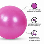 PVC Yoga & Exercise Ball | Anti-Burst Balance Ball for Home Gym & Pilates (45cm–85cm) - FitZone360