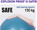 PVC Yoga & Exercise Ball | Anti-Burst Balance Ball for Home Gym & Pilates (45cm–85cm) - FitZone360